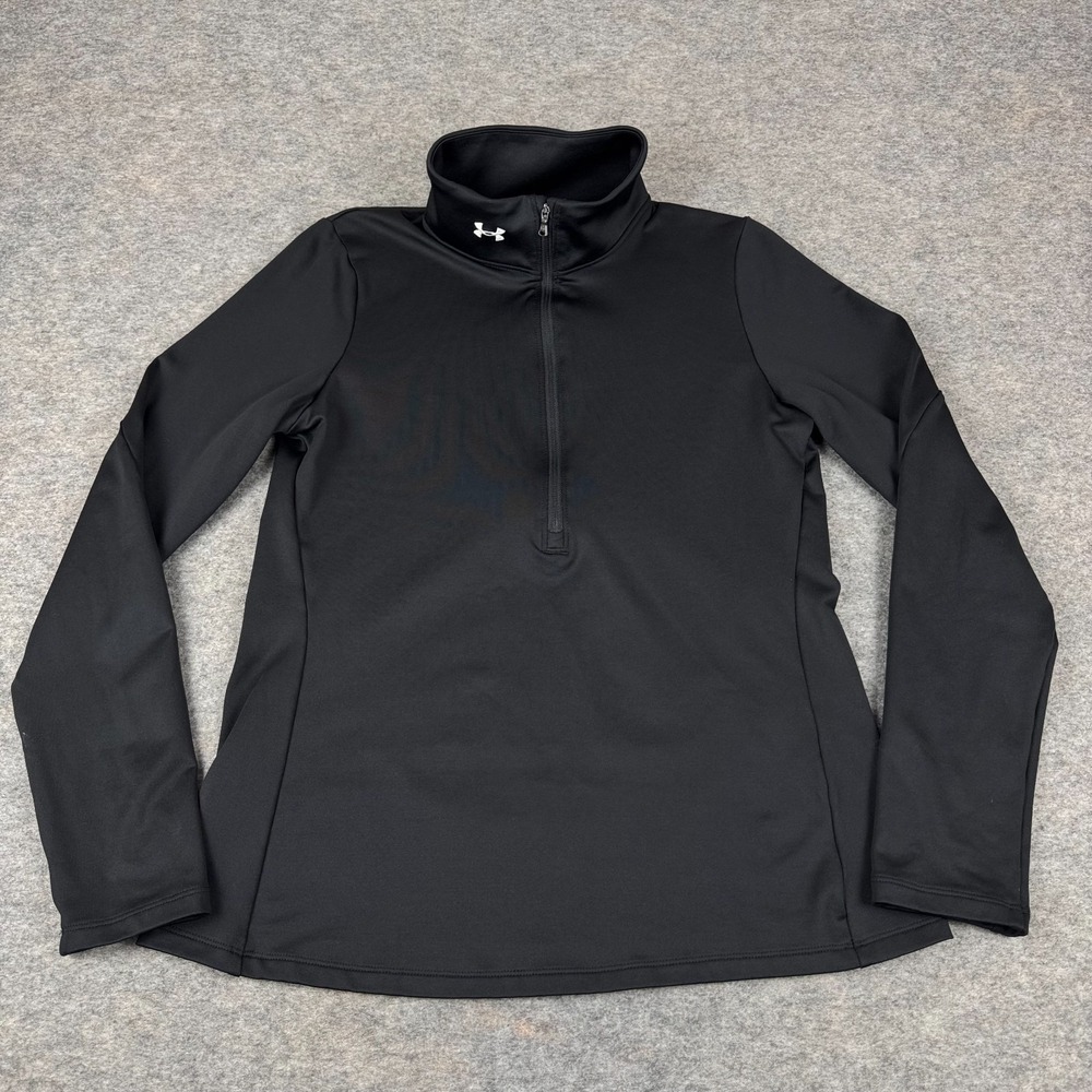 Under Armour Gold Gear 1/2 Zip Pullover Loose Black Womens Small S